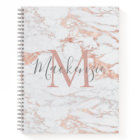 Monogramme en marbre or Rose chic