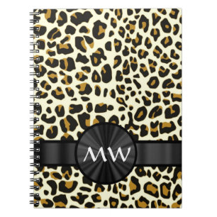 Carnet Monogramme et empreinte de léopard