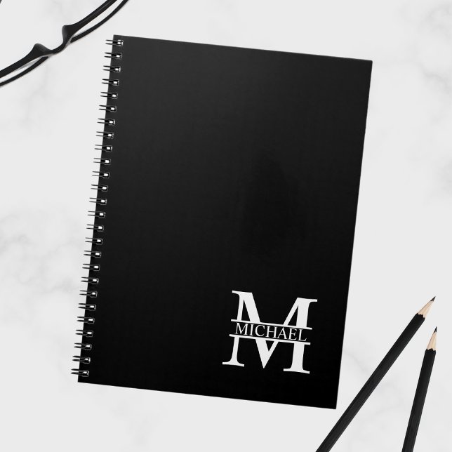 Carnet Monogramme et nom personnalisés (Créateur téléchargé)
