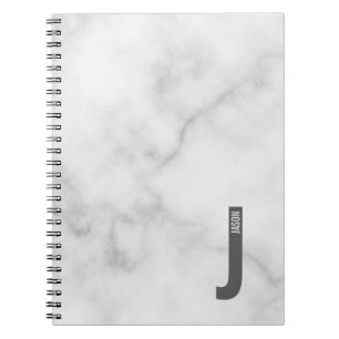Carnet Monogramme et nom personnalisés modernes