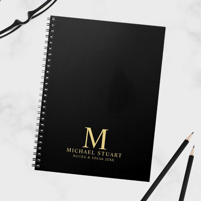 Carnet monogramme et nom personnalisés professionnels (Créateur téléchargé)