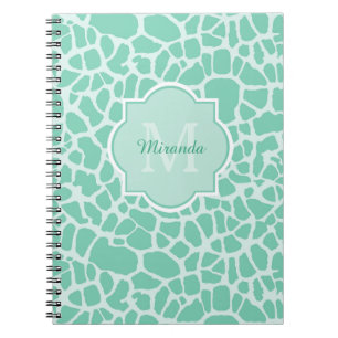 Carnet Monogramme et nom verts en bon état Girly