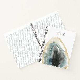 Carnet Monogramme Géodes III découpées