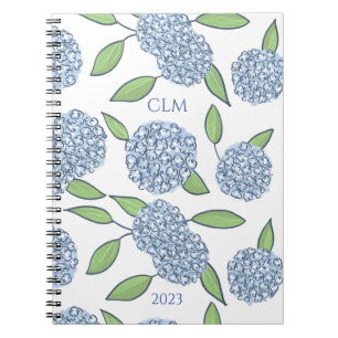 Carnet Monogramme Hydrangea Prendre Note