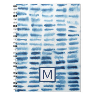 Carnet Monogramme   Impression de l'aquarelle Indigio