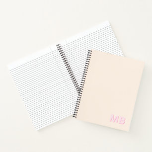 Carnet Monogramme initial moderne simple