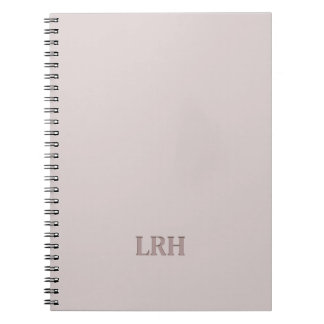 Carnet Monogramme initial neutre double couche minimalist