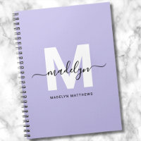 Monogramme Initial Violet Personnalisé