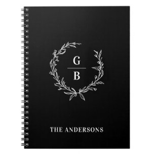 Carnet Monogramme Initiales couple famille couronne multi