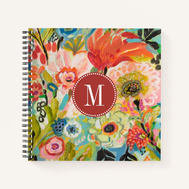 Carnet Monogramme | Jardin secret Floral III (Devant)