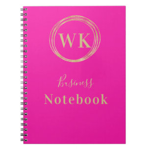 Carnet Monogramme Logo Pink Gold Notes d'affaires