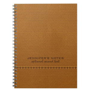 Carnet Monogramme Lumière Brown Faux look Cuir Vintage