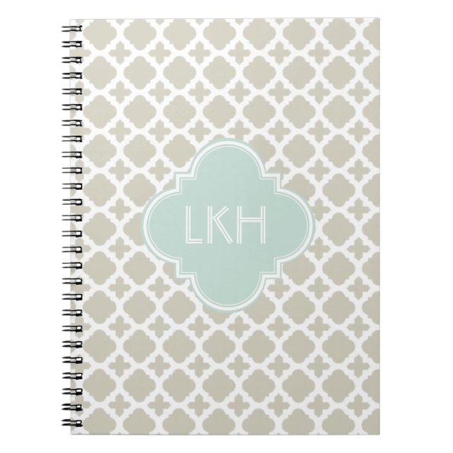 CARNET MONOGRAMME MAROCAIN DE TUILE (Devant)