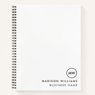 Carnet Monogramme minimal personnalisé 