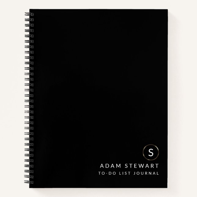 Carnet Monogramme minimaliste moderne professionnel (Devant)