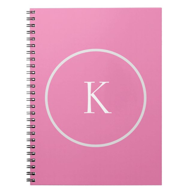 Carnet monogramme minimaliste personnalisé (Devant)