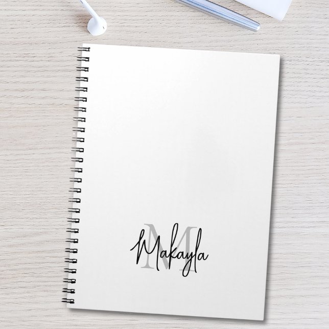 Carnet Monogramme moderne personnalisé (Créateur téléchargé)