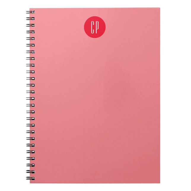 Carnet Monogramme Moderne Professionnel Simple Initiales (Devant)
