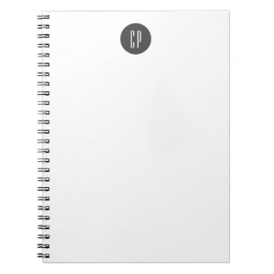 Carnet Monogramme Moderne Professionnel Simple Initiales