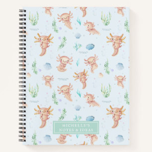 Carnet Monogramme Motif de l'axe de l'aquarelle