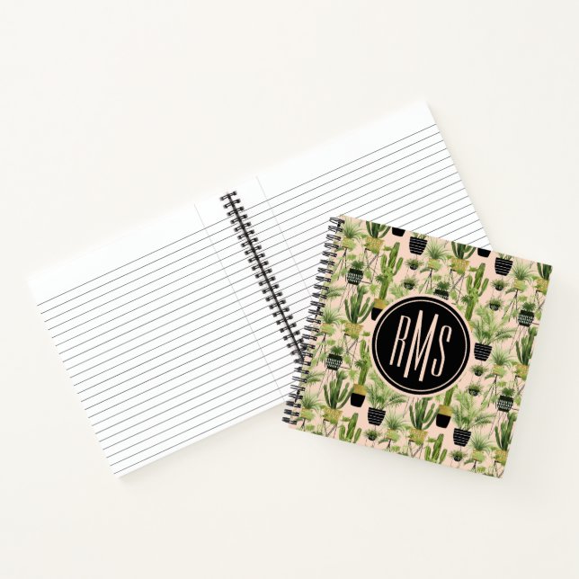Carnet Monogramme | Oasis intérieure | Motif de ligne Pla (Intérieur)