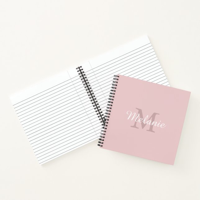 Carnet Monogramme Personnalisé Élégant et Simple (Intérieur)