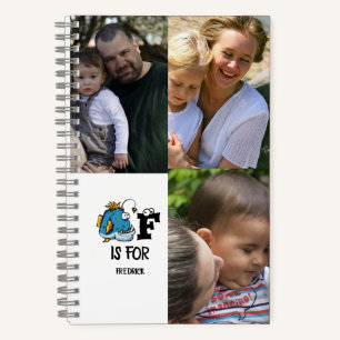 Carnet monogramme personnalisé F est pour l'illustration 