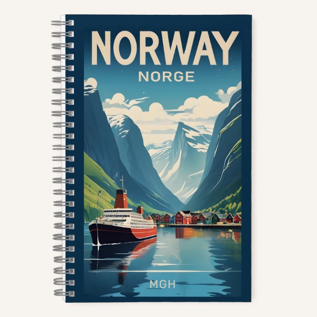 Carnet Monogramme personnalisé Norvège (Recto)