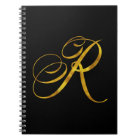 Monogramme personnalisé R Faux Monogrammes Gold Fo