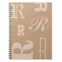 Monogramme personnalisé Tan, initiales typographiq
