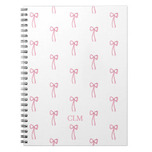 Carnet Monogramme Petit Bow Rose