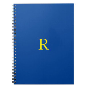 Carnet Monogramme Première couleur jaune bleu brillant 2