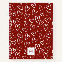 Monogramme Red Heart Motif Sketchbook