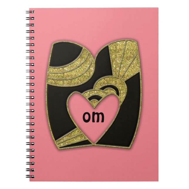 Carnet monogramme rétro - M (Devant)