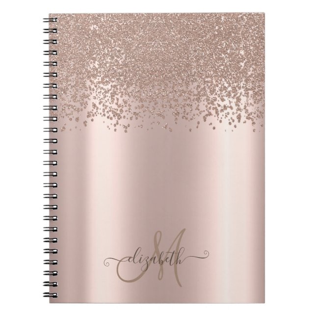 Carnet Monogramme rose de diamants d'or (Devant)