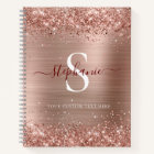 Monogramme Rose Gold Faux-Parties scintillant Girl