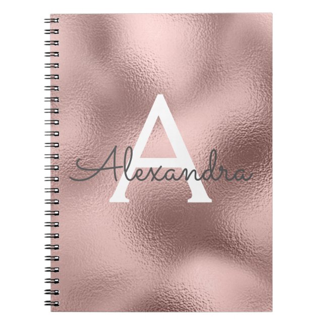 Carnet Monogramme rose Gold Foil (Devant)