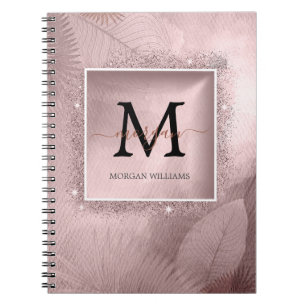 Carnet Monogramme rose Gold Script