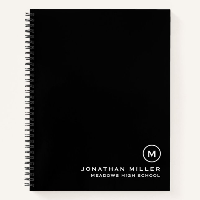 Carnet Monogramme scolaire (Devant)