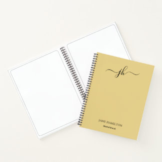 Carnet Monogramme Sketchbook Jaune