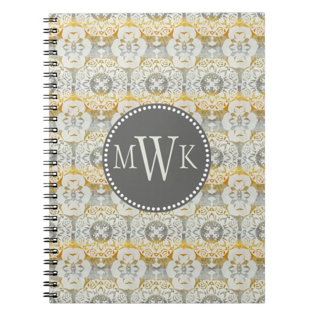 Carnet Monogramme | Tapestry Rosette II (Devant)