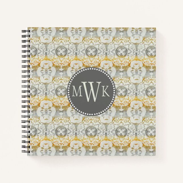 Carnet Monogramme | Tapestry Rosette II (Devant)