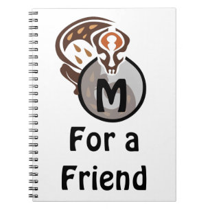 Carnet Monogramme tribal malaisien de chat Gecko