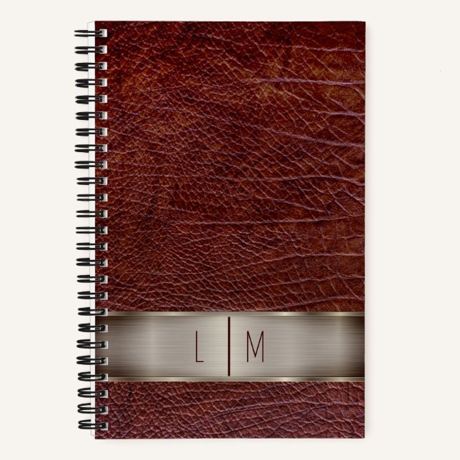 Carnet Monographie en cuir rouge (Recto)