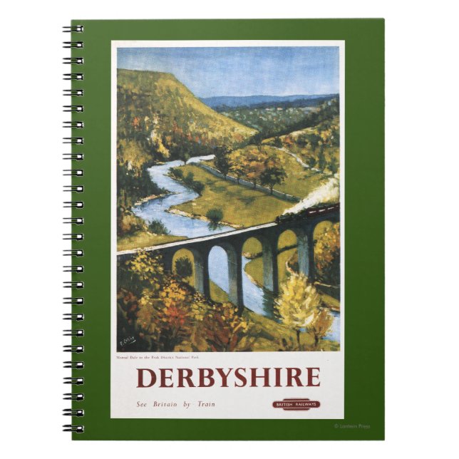 Carnet Monsal Dale, train et viaduc British Rail