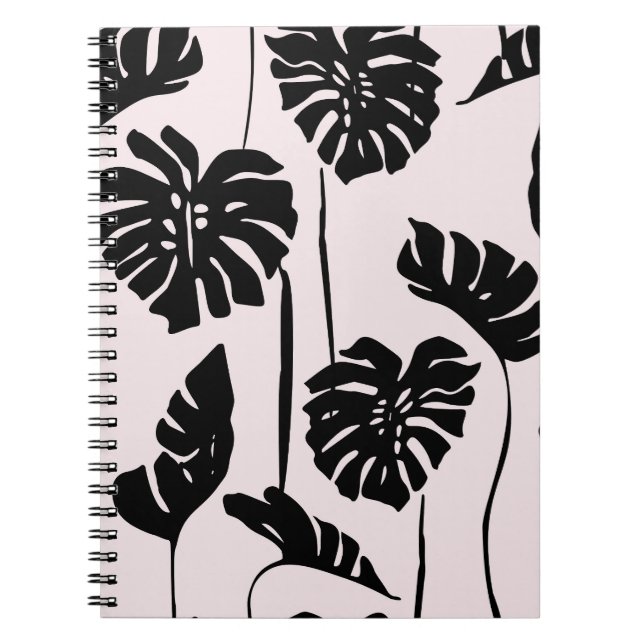 Carnet Monstera Abstraite Tropical Palm Art (Devant)