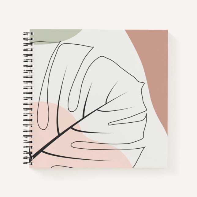 Carnet Monstera minimaliste (Devant)