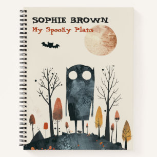 Carnet Monstre mignon "Mes plans Éffrayants" Halloween dé