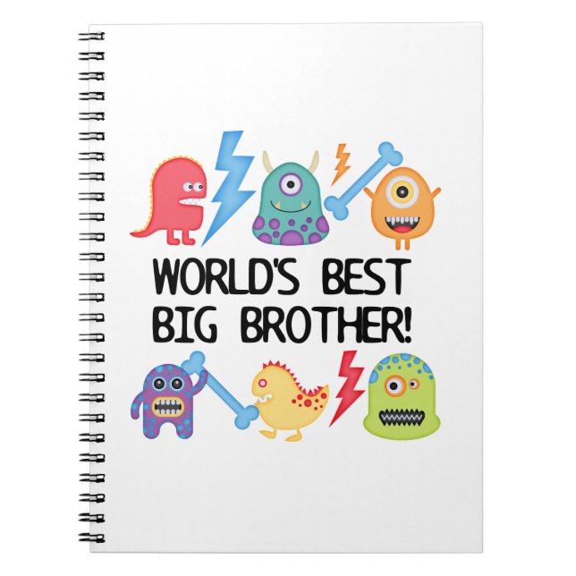 Carnet Monstres World Meilleur Big Brother (Devant)