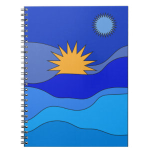 Carnet Monts de la Lune abstraite bleue paysage
